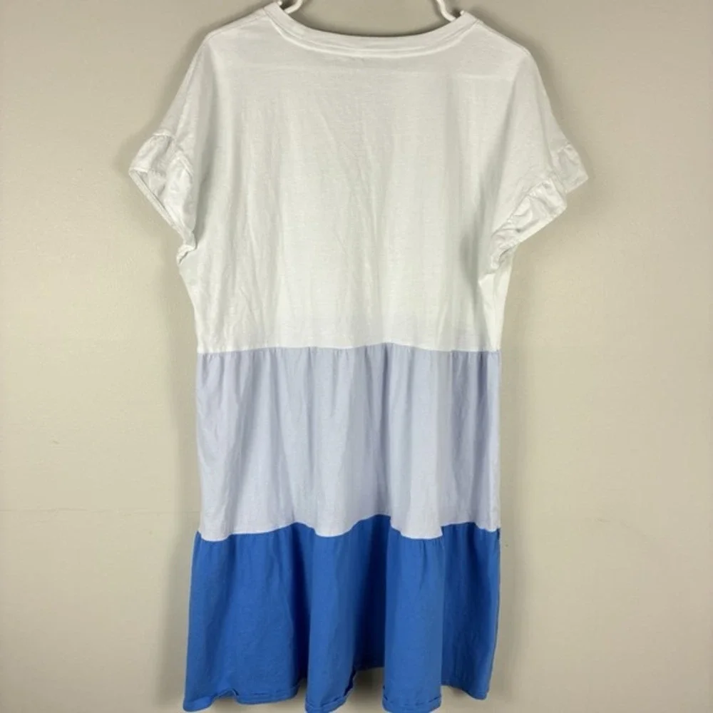J Crew Babydoll Tiered Dress Womens XL Cotton Casual Flirty Comfort - Picture 5 of 8